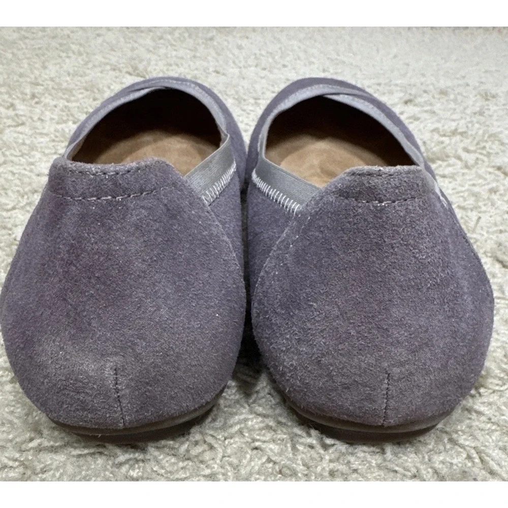 Vionic‎ Carroll Metallic Lavender Snakeskin Slip On Ballerina Flats Women's 9.5M